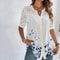 Casual Lace Women Shirt Loose Elegant Short Sleeve Blouse 9
