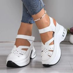womens closed toe platform sandals summer wedges casual comfort