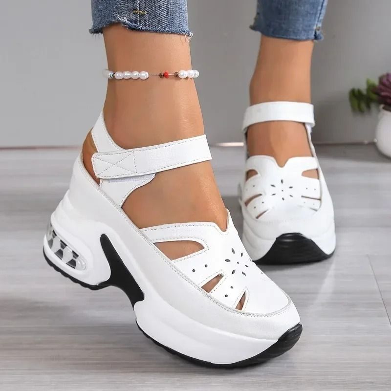 Womens Closed Toe Platform Sandals Summer Wedges Casual Comfort 4