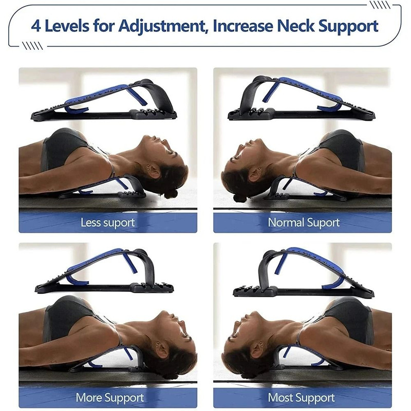 Adjustable Back Stretcher With MultiLevel Lumbar Support And Massage Points 4