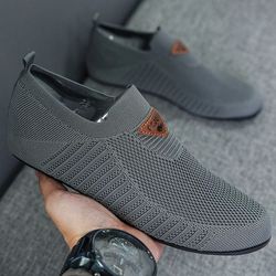 mens breathable mesh loafers lightweight slip on driving moccasins casual walking shoes