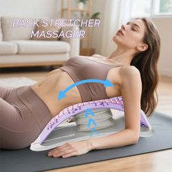 back stretcher pillow lumbar support with massage points for posture correction and neck relaxation