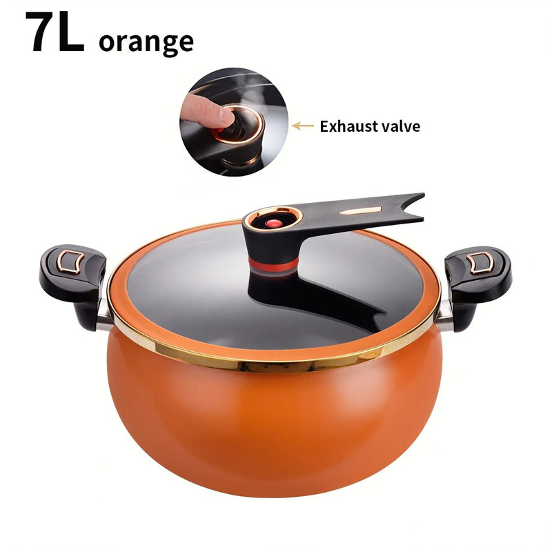 Large Capacity 7L Household Micro Pressure Stew Pot Non Stick Multi Functional Cooker 9