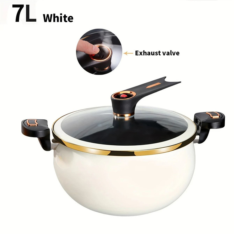Large Capacity 7L Household Micro Pressure Stew Pot Non Stick Multi Functional Cooker 8