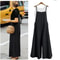 Women Summer Wide Leg Cotton Linen Jumpsuit Casual Sleeveless Loose Fit Overalls 7