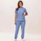New Nurse Scrub Set V Neck Top With Jogger Pants Medical Workwear 9