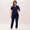 New Nurse Scrub Set V Neck Top With Jogger Pants Medical Workwear 11