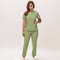 New Nurse Scrub Set V Neck Top With Jogger Pants Medical Workwear 12