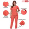 New Nurse Scrub Set V Neck Top With Jogger Pants Medical Workwear 1