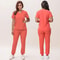 New Nurse Scrub Set V Neck Top With Jogger Pants Medical Workwear 2