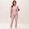 New Nurse Scrub Set V Neck Top With Jogger Pants Medical Workwear 6
