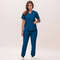 New Nurse Scrub Set V Neck Top With Jogger Pants Medical Workwear 16