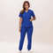 New Nurse Scrub Set V Neck Top With Jogger Pants Medical Workwear 17