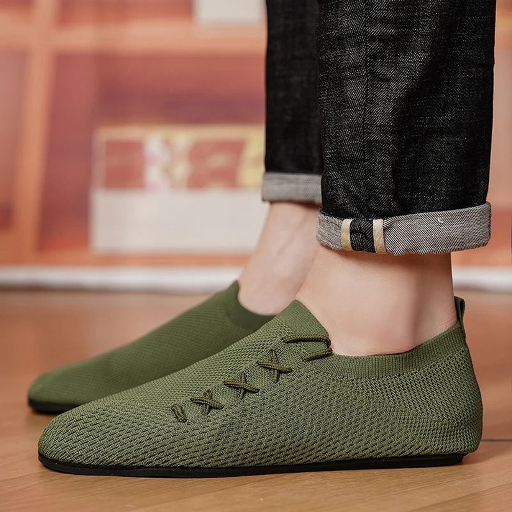 Breathable Mesh Loafers For Men Comfortable AntiSlip Summer Driving Shoes 4