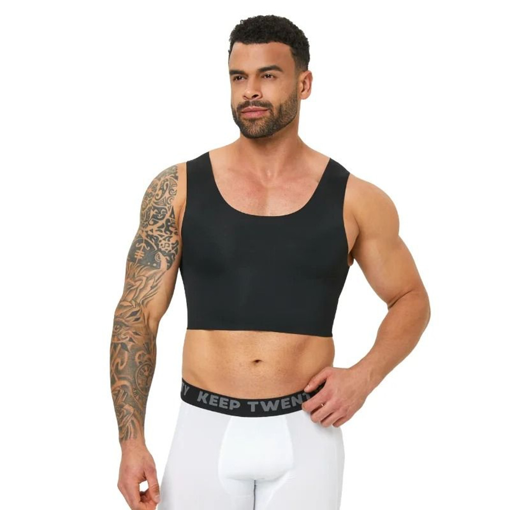Mens Seamless Shaping Vest Breathable Slim Fit Undershirt 2