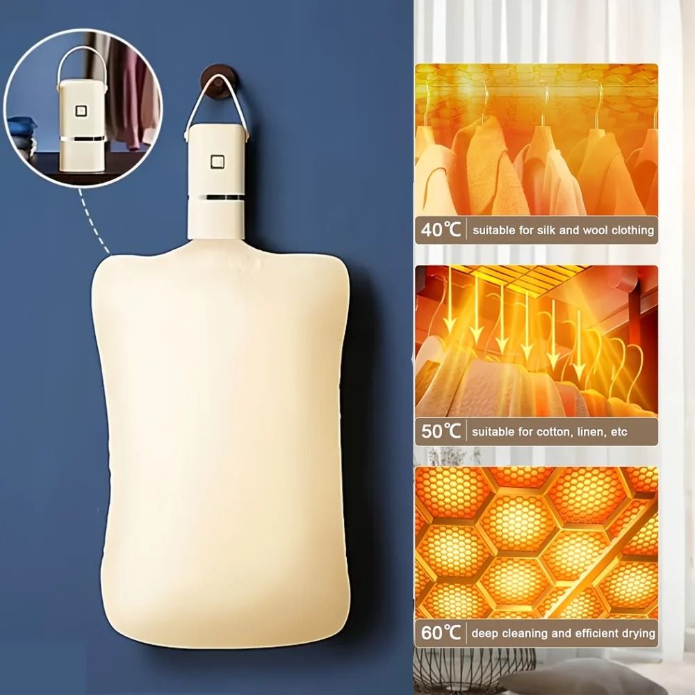 Mini Portable Foldable Electric Dryer Compact Fast Drying Cabinet With Timer 3