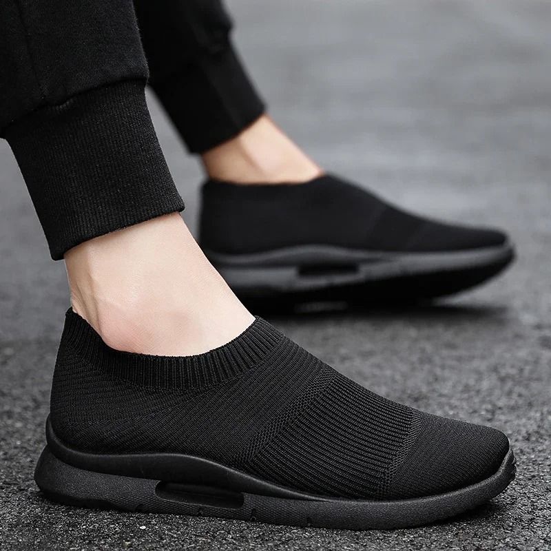 Men Casual Running Sneakers Lightweight Breathable Slip On Shoes 4