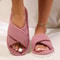 Lightweight Cross Band Slippers Open Toe Indoor Outdoor EVA Strap Slides 8