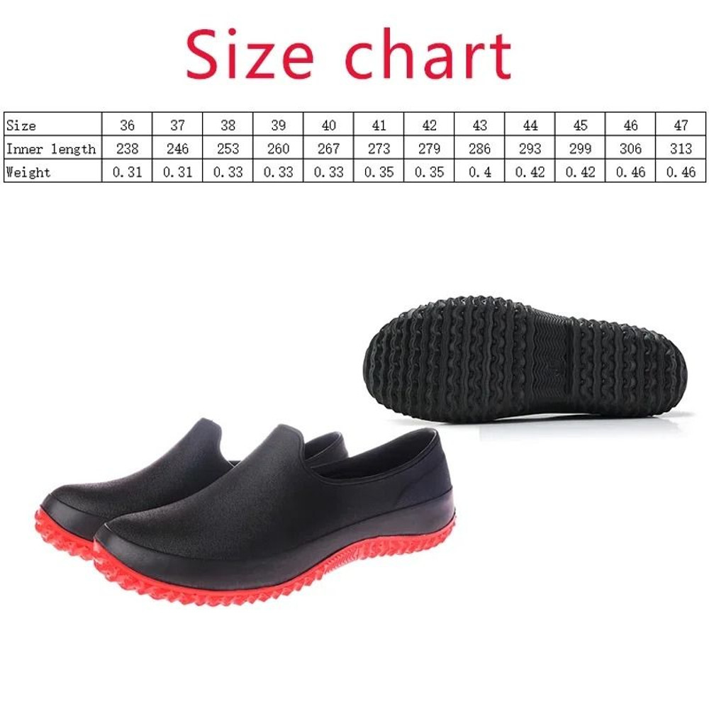 Anti Slip Rubber Rain Shoes Short Tube Waterproof Kitchen Garden Car Wash Fishing Shoes 5