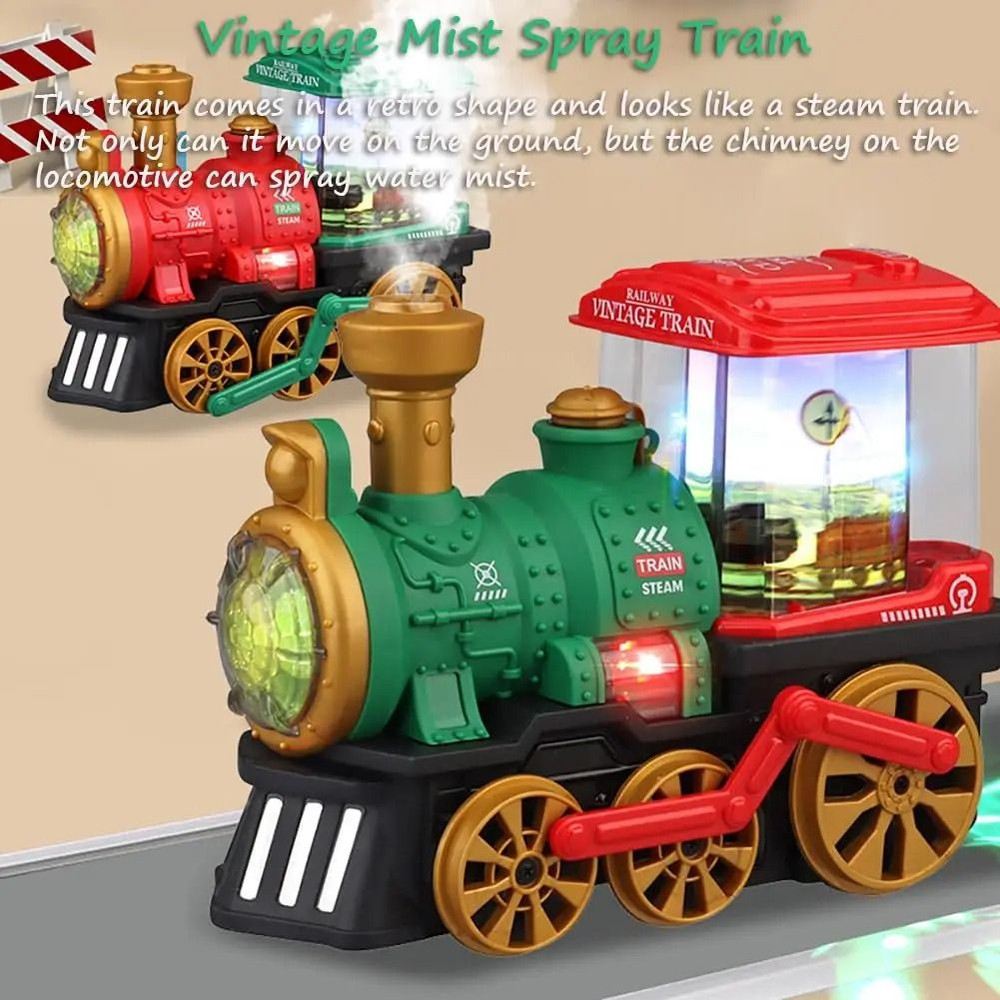 Electric Spray Steam Train Toy For Kids With Lights And Sound 1