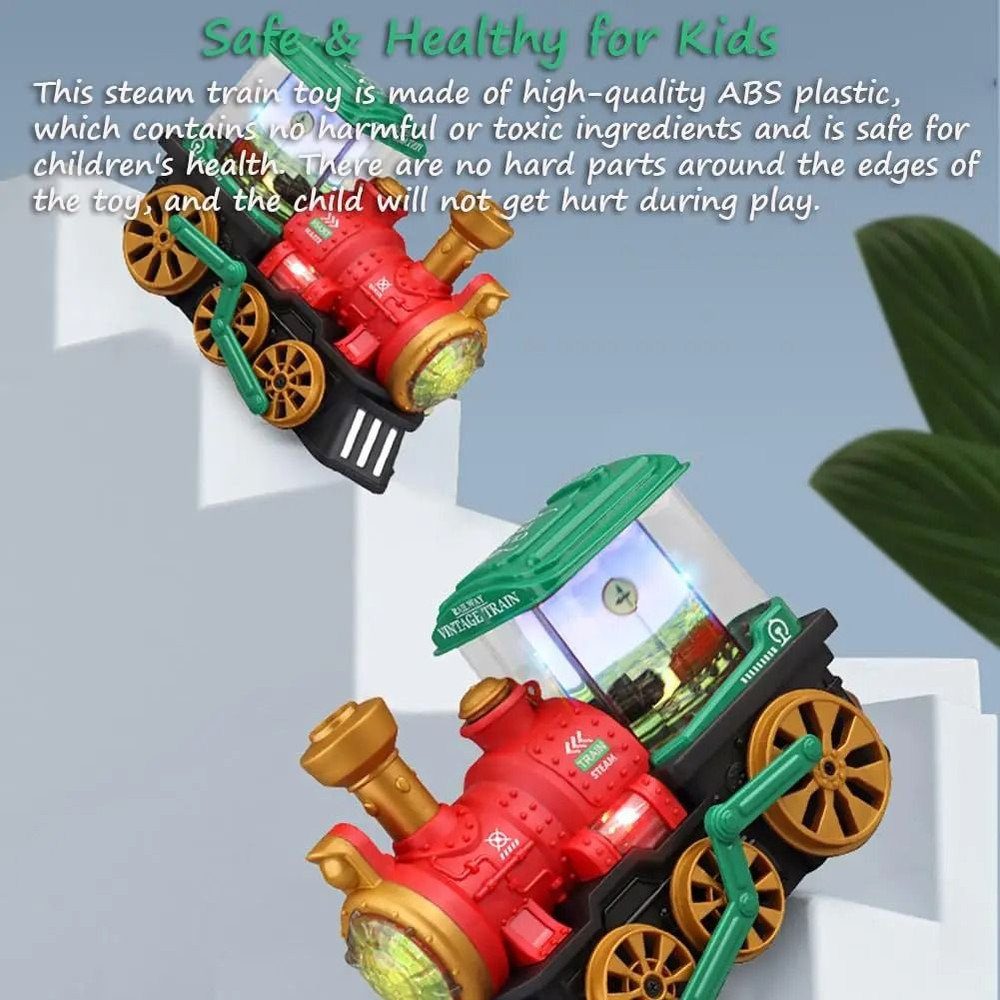 Electric Spray Steam Train Toy For Kids With Lights And Sound 3