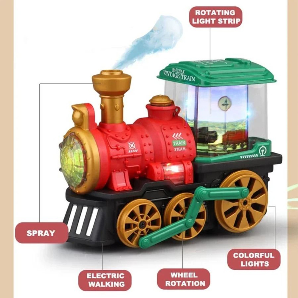 Electric Spray Steam Train Toy For Kids With Lights And Sound 5