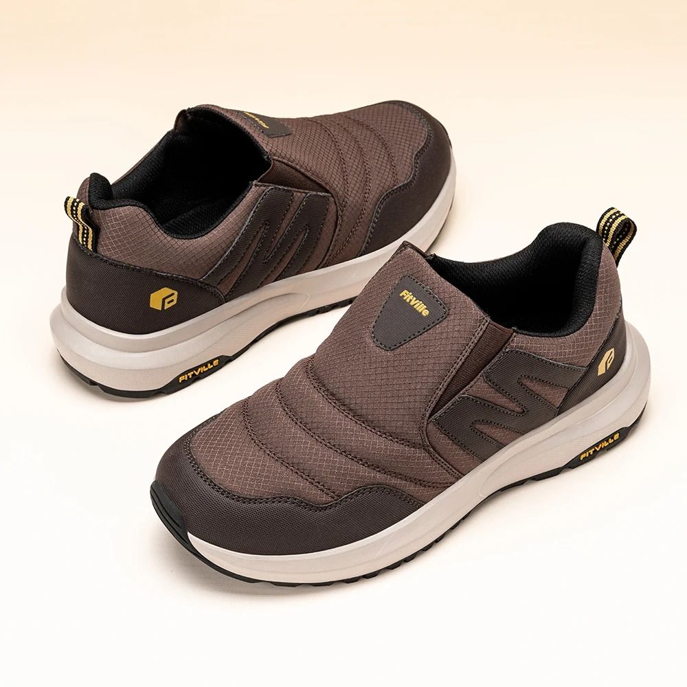 Mens Wide Width Slip On Hiking Loafers With Arch Support For Walking And Trekking 1