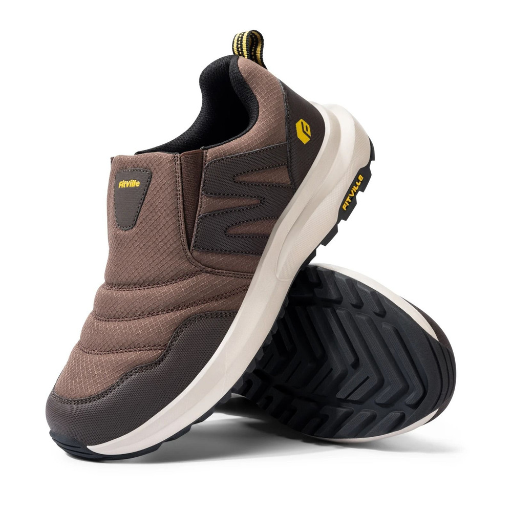 Mens Wide Width Slip On Hiking Loafers With Arch Support For Walking And Trekking 8