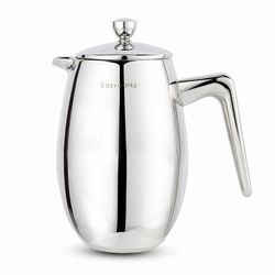french press coffee maker double wall stainless steel insulated thermal cafetiere with 4 level filter