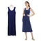 Women Ice Silk Slip Dress Seamless Midi Underdress With U Neck 4