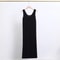 Women Ice Silk Slip Dress Seamless Midi Underdress With U Neck 8
