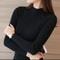 Women Mock Neck Ruffle Sweater Long Sleeve Knitted Pullover 6