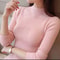 Women Mock Neck Ruffle Sweater Long Sleeve Knitted Pullover 7
