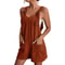 Women Summer Strappy Jumpsuit With Pockets Casual Loose Fit 12