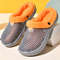 Couple Cotton Slippers Winter Warm Plush Indoor Clogs 8