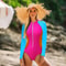 Women One Piece Swimsuit Long Sleeve Surfing Monokini 23