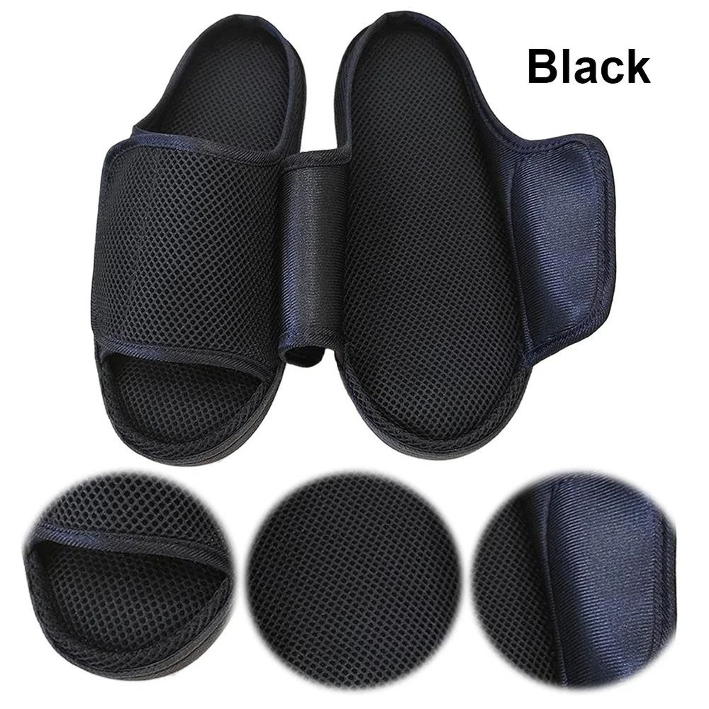 Mens Womens Diabetic Slippers Memory Foam Orthopedic Slippers Adjustable Slide Indoor Outdoor 1
