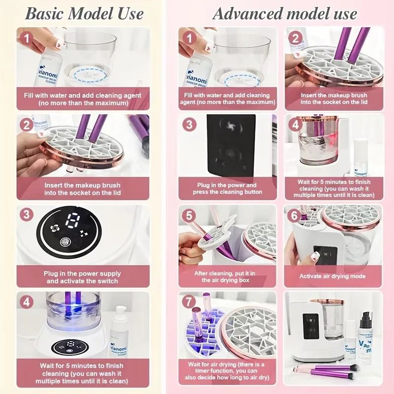 Electric Makeup Brush Cleaner And Dryer USB Rechargeable 5