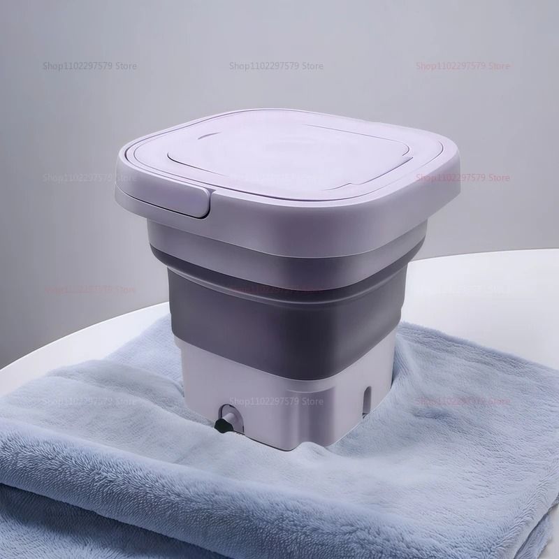 8L Portable Foldable Mini Washing Machine With Spin Dryer For Travel And Small Spaces 3
