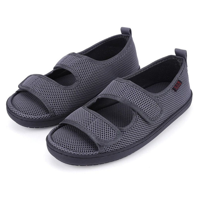 Adjustable Elderly Slippers Open Toe Sandals For Swollen Feet 10