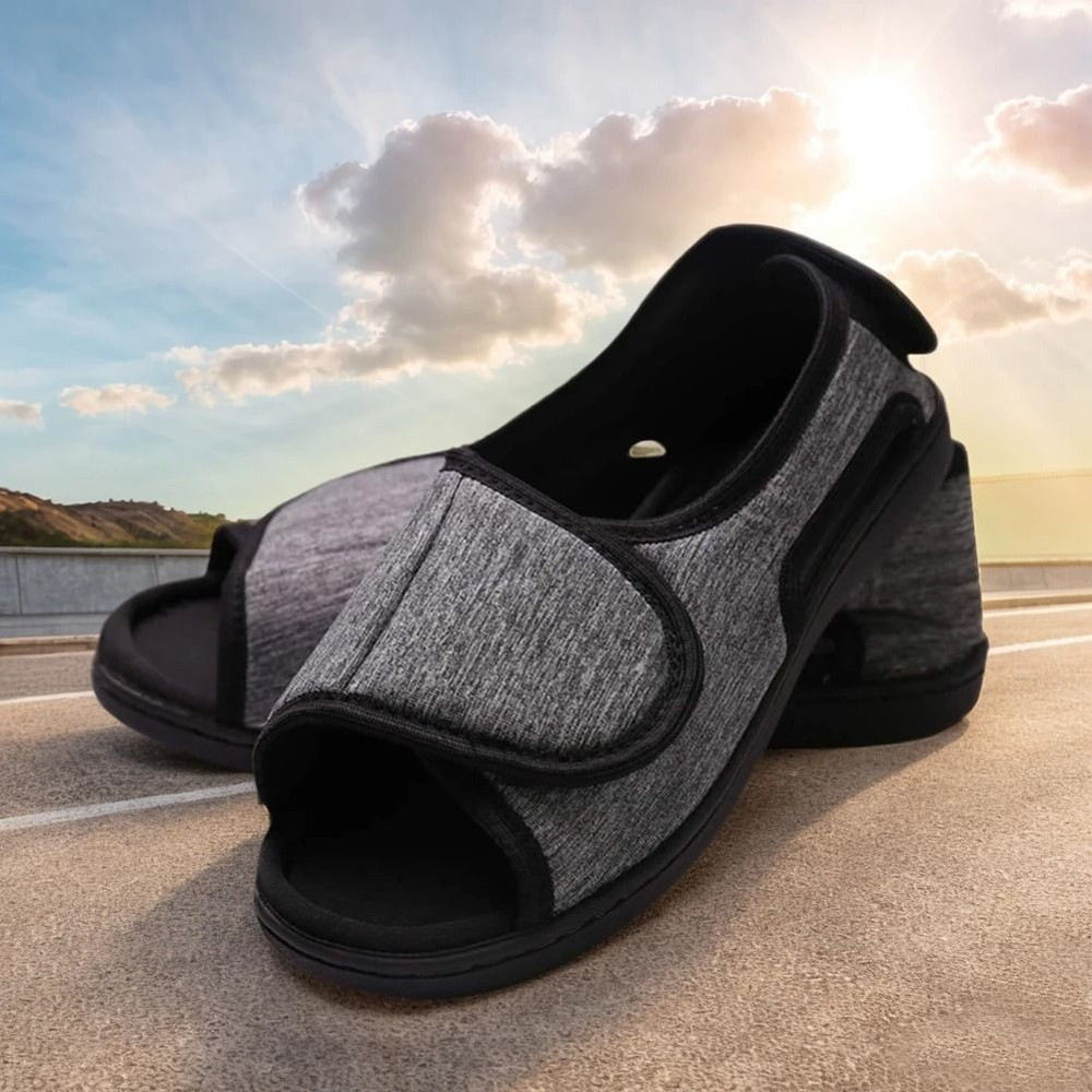 Adjustable Elderly Slippers Open Toe Sandals For Swollen Feet 3