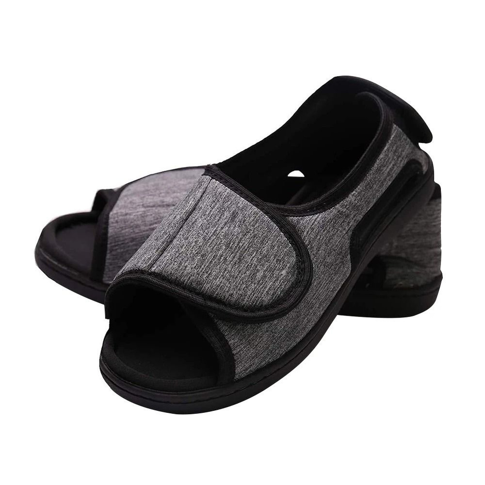 Adjustable Elderly Slippers Open Toe Sandals For Swollen Feet 7