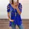 Summer Cold Shoulder Leopard Print Zipper V Neck Loose Casual Blouse 10