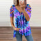 Summer Cold Shoulder Leopard Print Zipper V Neck Loose Casual Blouse 2