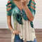 Summer Cold Shoulder Leopard Print Zipper V Neck Loose Casual Blouse 16