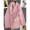 Womens Double Breasted Blazer Elegant Spring Autumn Coat 5