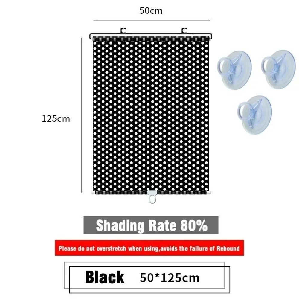 Universal Suction Cup Blackout Roller Blinds For Windows And Cars 10