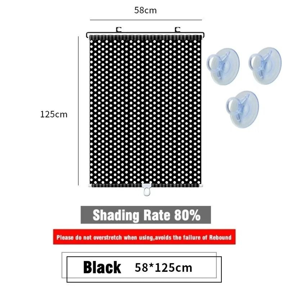 Universal Suction Cup Blackout Roller Blinds For Windows And Cars 11