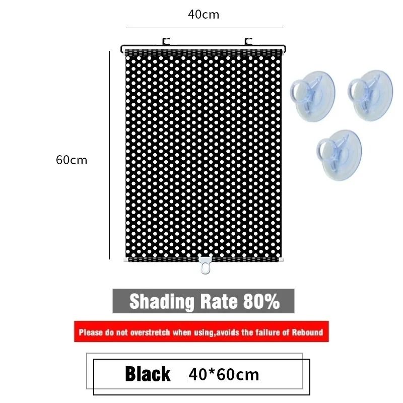 Universal Suction Cup Blackout Roller Blinds For Windows And Cars 7