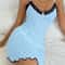 Womens Lace Trim Heart Print Sleeveless Nightdress 4